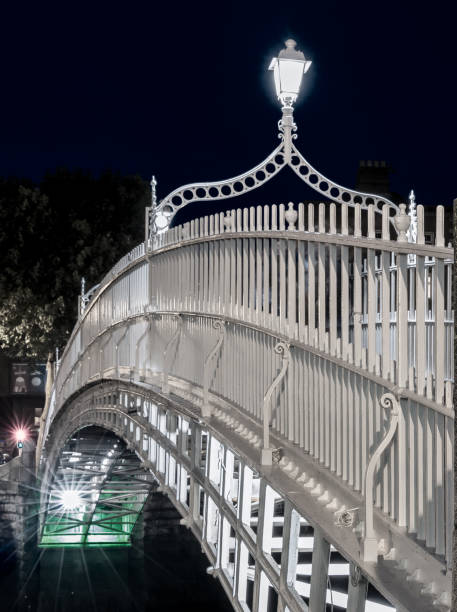 Ha penny Bridge in Dublin at night