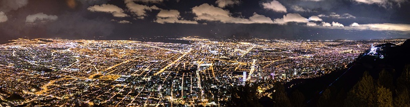 panoramic view  of Bogota city, from Guadalupe´s mountain