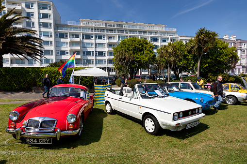 Eastbourne - UK, Apr 30, 2022: Magnificent Classic Car Show at Eastbourne , UK
