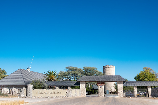 Okaukuejo Camp at Etosha National Park in Kunene Region, Namibia. This is outside a government-owned camp.