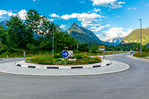 Evening stroll through the attractive town of Bovec near the border with Italy - Slovenia