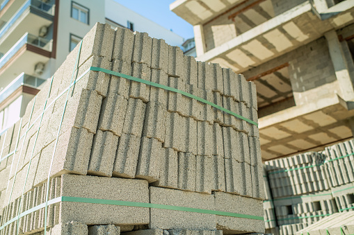 Portrait of a plasterer working at a construction site in Fujian, China