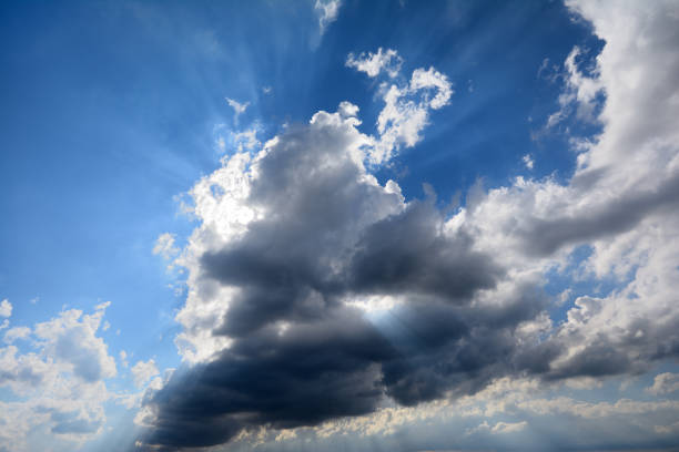 Blue sky and unique scenery with clouds
