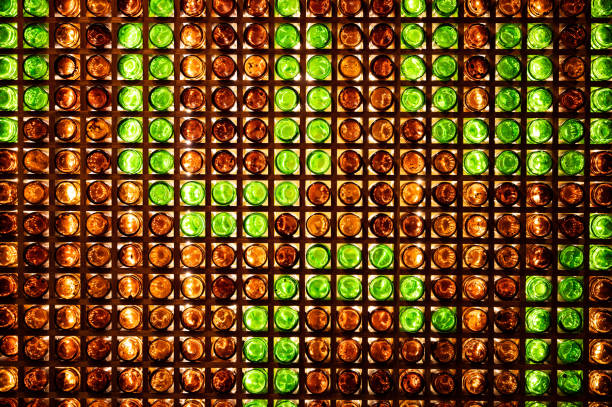 istock Beer bottles in stand 1406950851