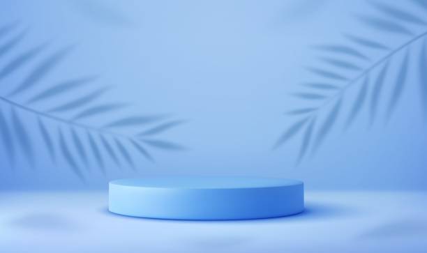 istock product podium and tropical palm leaves 1406952243