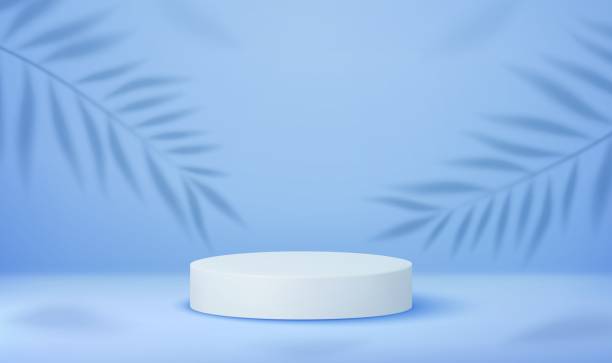 istock product podium and tropical palm leaves 1406952249