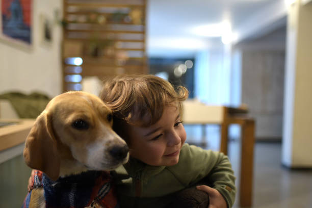 istock child with his dog on the computer 1406959049