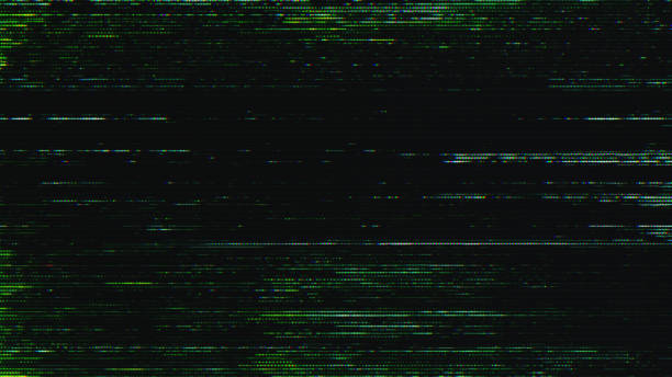istock Glitch noise static television VFX pack. Visual video effects stripes background, CRT tv screen no signal glitch effect 1406960121