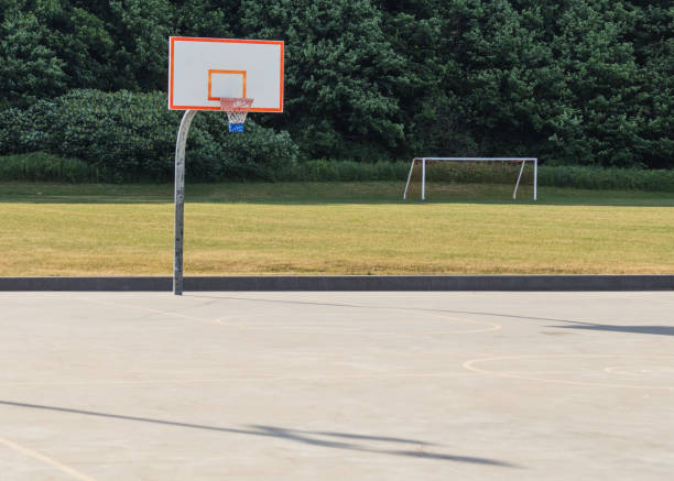 istock A basketball hoop and a soccer goal post comparison 1406960156