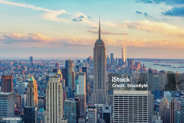 The Skyline Of New York City United States Stock Photo - Download Image Now - New York City, New York State, Urban Skyline