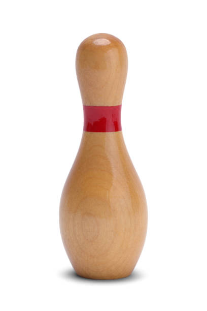 Wooden Bowling Pin stock photo