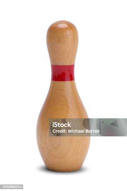 Wooden Bowling Pin Stock Photo - Download Image Now - Bowling Pin, White Background, Wood - Material