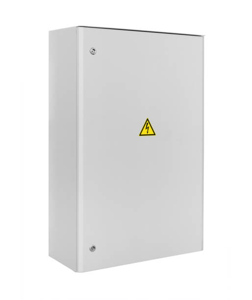istock Large metal electrical panel for electrical distribution in buildings, offices, houses 1406967167