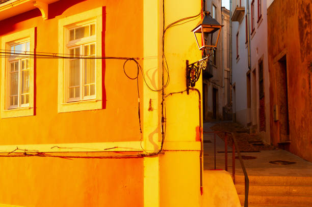 istock Old town curve street Porto 1406968775