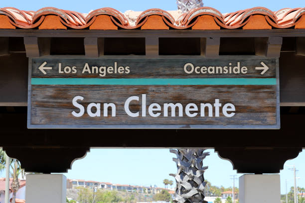 San Clemente Train Station San Clemente Train Station Platform. san clemente california stock pictures, royalty-free photos & images