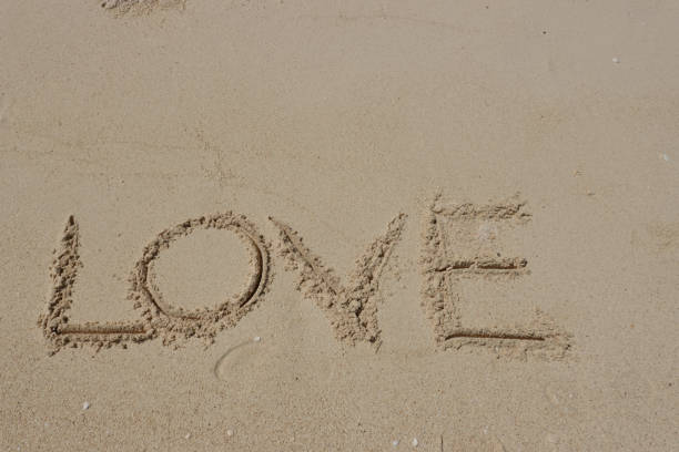 istock Writing alphabet LOVE on the sand 1406974743