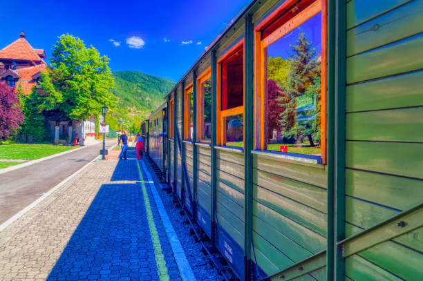 Train runs through the valley
