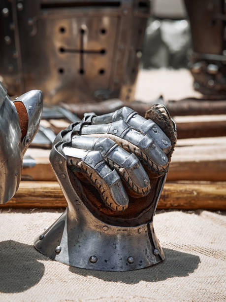 istock Close-up of a knight's glove 1406986576