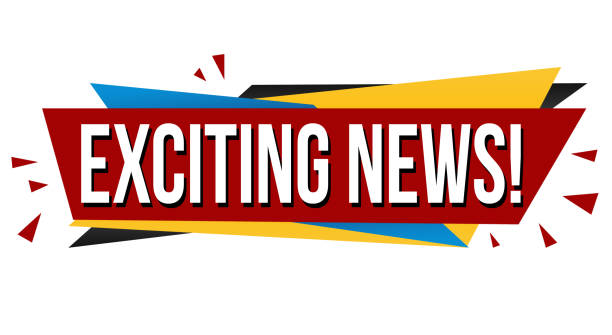 spannendes news-banner-design - aufregung stock-grafiken, -clipart, -cartoons und -symbole