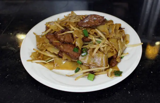 Cantonese Stir Fry Beef Rice Noodles, Chow Fun