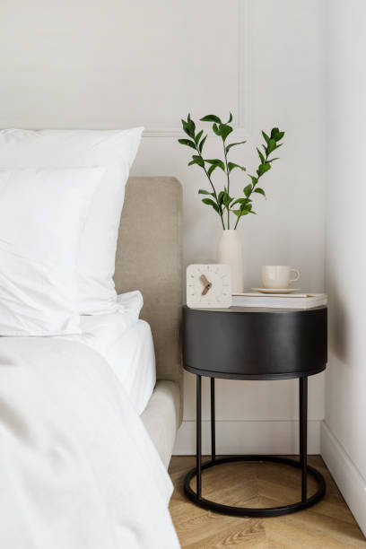 istock Home decor in bedroom interior design in Scandinavian style 1406990598