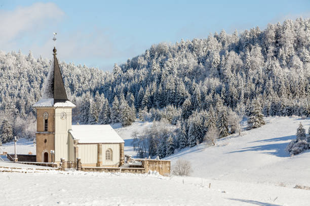 istock Churh on a sunny winter day 1406990615