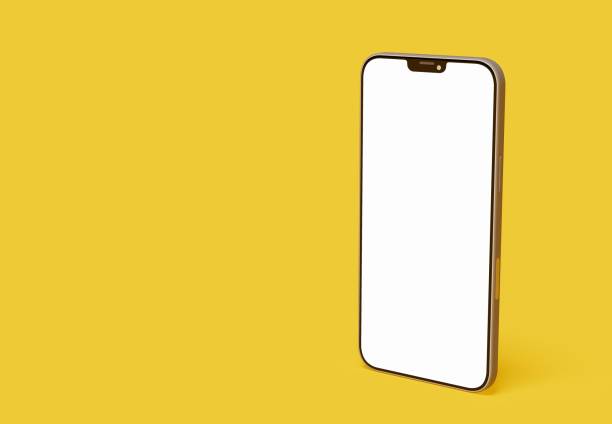 istock Mobile phone product podium stage for mockup presentation, black white 1406993540