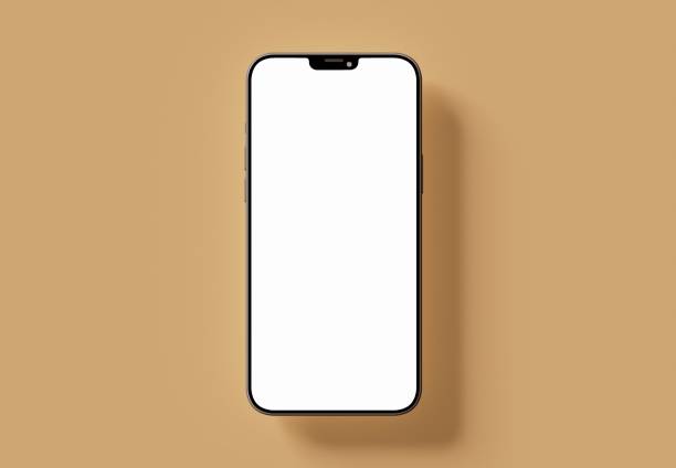istock Mobile phone product podium stage for mockup presentation, black white 1406993552