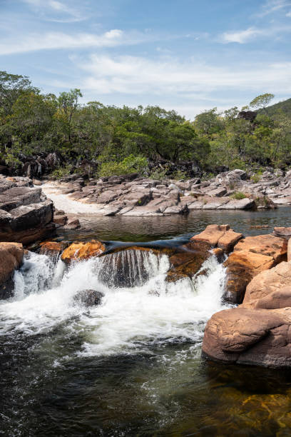 istock Beautiful view to wild and rocky cerrado river 1406994839