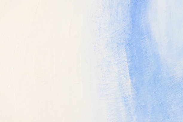 Abstract Grunge Decorative Faded Blue Plaster Wall Background. Vignette Rough Texture With Copy Space. Vintage Horizontal Web Banner.