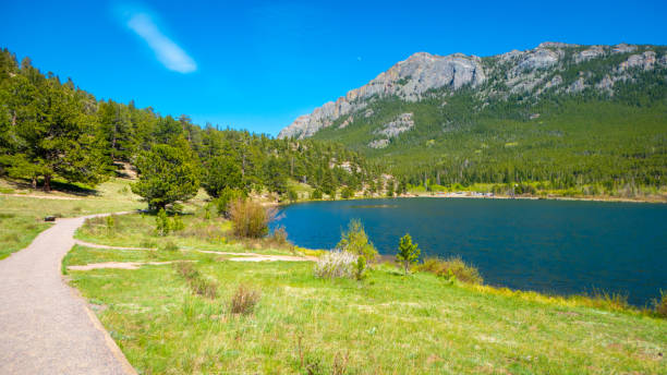 istock Scenic Lake Trail In the Rocky Mountains 1407002890