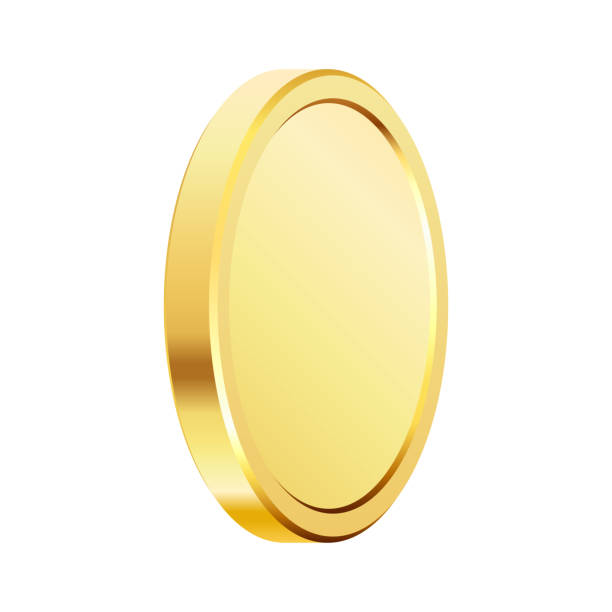 istock Golden money. Rotating gold coin. 1407007094