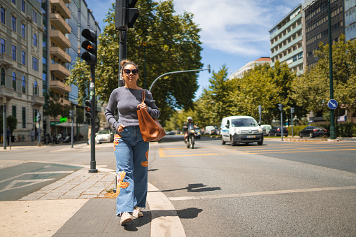 City life, Buildings, Walking, City, Businesswoman