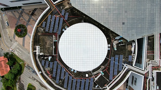 Factory roof, solar power generation facilities