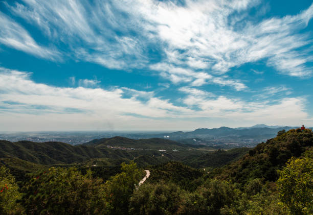 istock Blue sky and mountains.Landscape Aerial View 1407023563