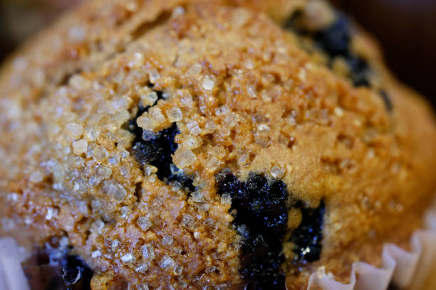 istock Blueberry muffin with sugar crystals 1407024809