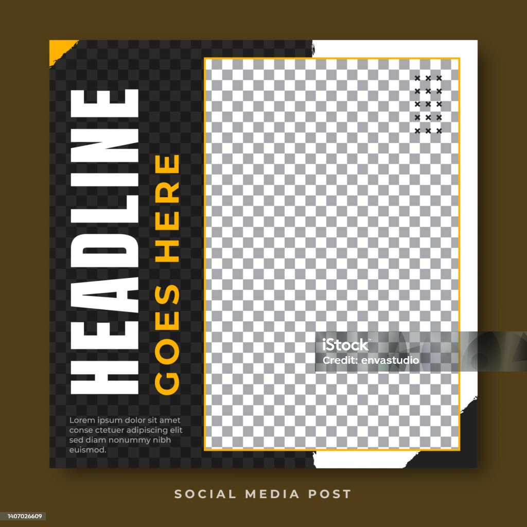 Dynamic Post Sample Dynamic Social Media Post Template Stock Illustration - Download Image ...