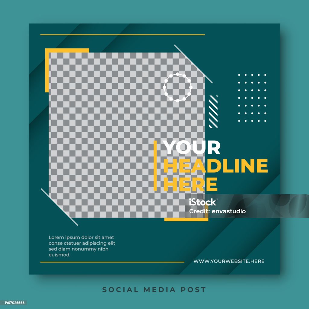 Dynamic Post Sample Dynamic Social Media Post Template Stock Illustration - Download Image ...
