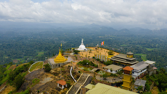 Golden temple Nelligala International Buddhist Center in Sri Lanka.