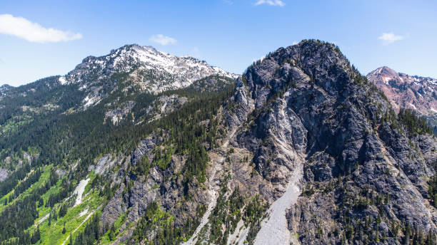 north cascades, washington, vom pacific crest trail (pct) - north cascades national park awe beauty in nature cloud stock-fotos und bilder