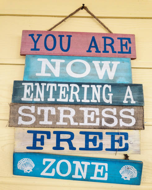 istock Stress free zone wooden sign 1407032746
