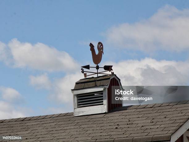 Rooster Weather Vane Stock Photo - Download Image Now - Barn, Color Image, Decoration