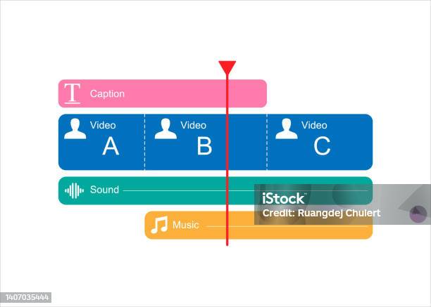 Video Edit Timeline Icon Timeline Video Editing Stock Illustration - Download Image Now - Editor ...