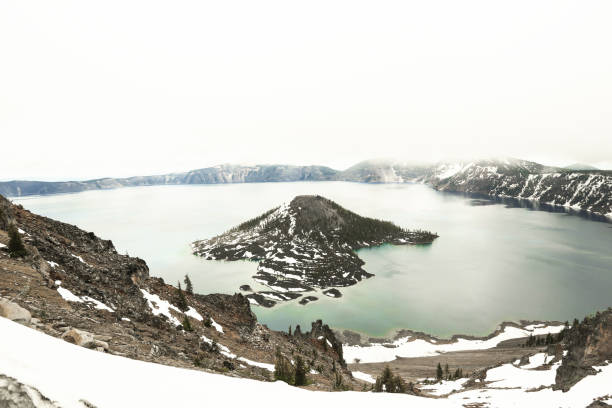 Crater Lake, Oregon stock photo