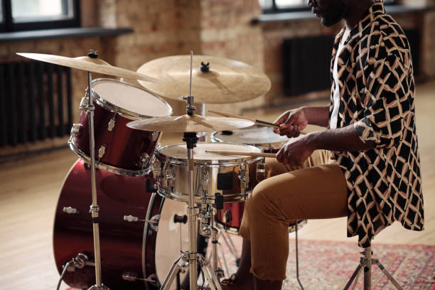 istock Musician playing at drums set 1407038965