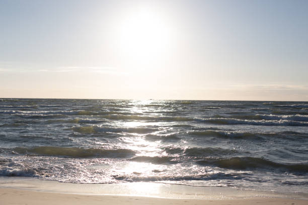 Sunset on the Baltic Sea in Poland