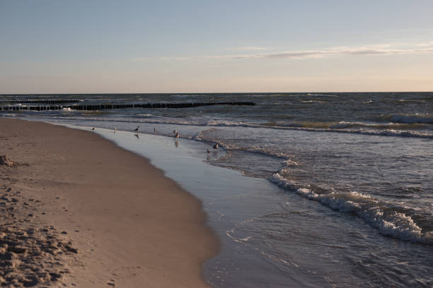 Sunset on the Baltic Sea in Poland