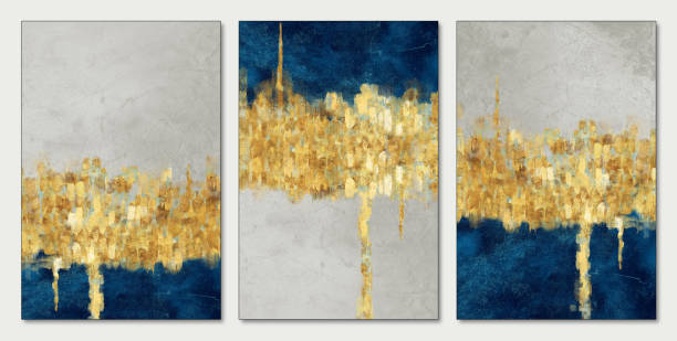 istock 3d abstract marble wallpaper for wall decor .Drawing resin geode and abstract art, functional art, like watercolor geode painting. golden, blue, turquoise, and gray background 1407045256