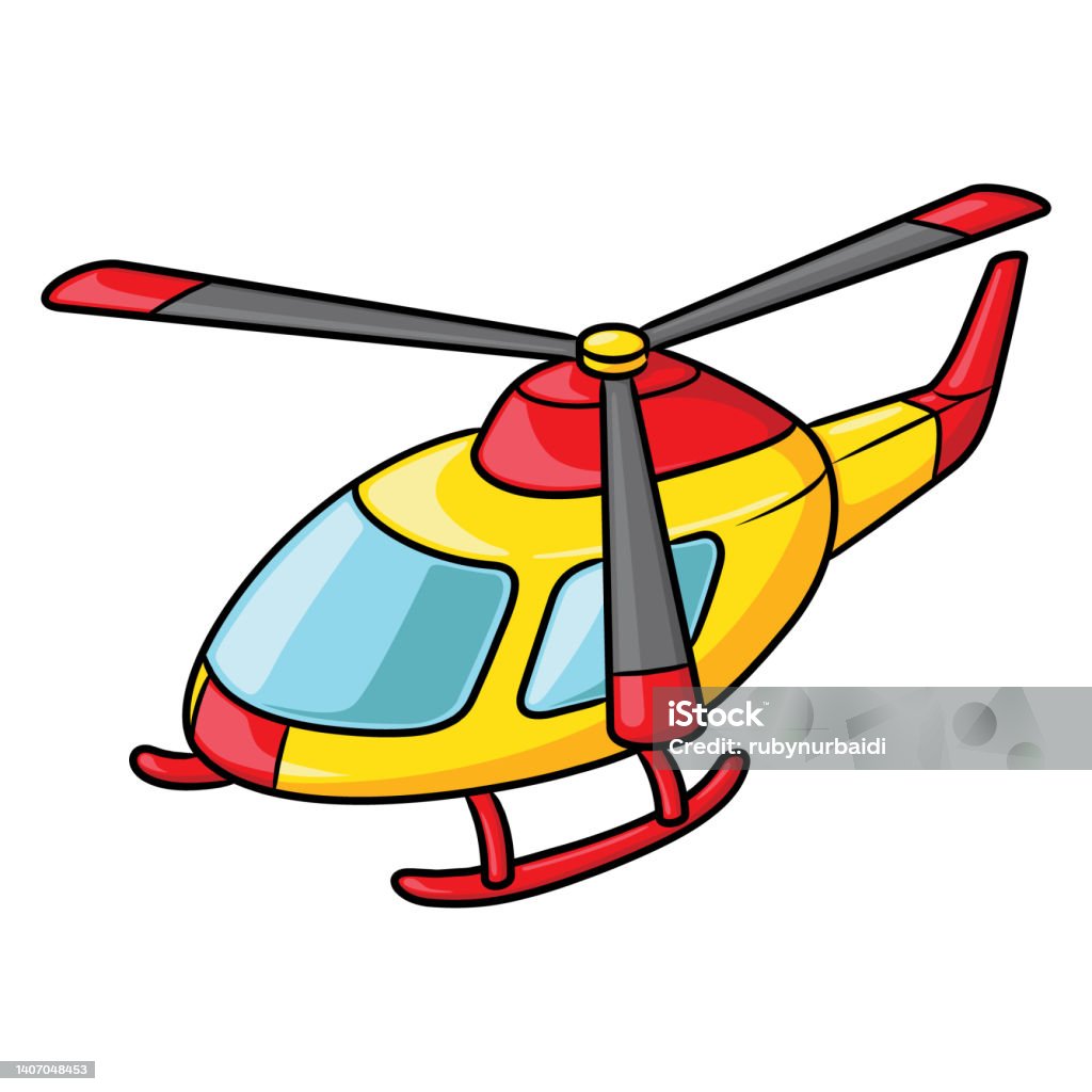 Yellow Helicopter Cartoon Stock Illustration - Download Image Now -  Accidents and Disasters, Aerospace Industry, Air Vehicle - iStock