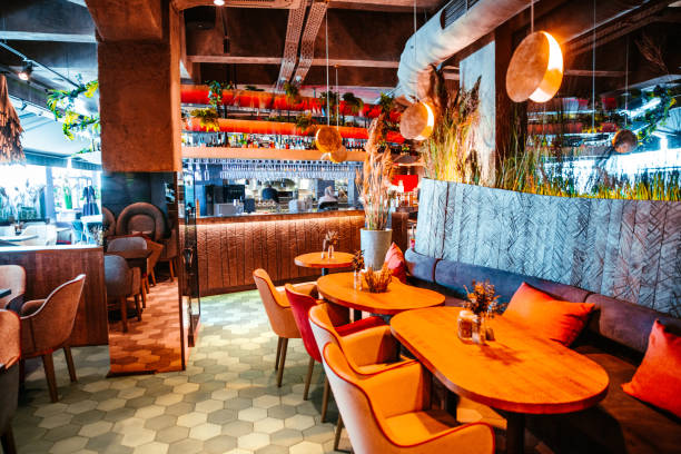 istock Interior of a modern cozy swedish restaurant 1407049899